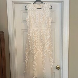 Just Me Sleeveless 3D Lace Long Dress NWT